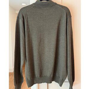 Jos. A. Bank Merino Wool Sweater L Mock Neck Vintage Made in Italy